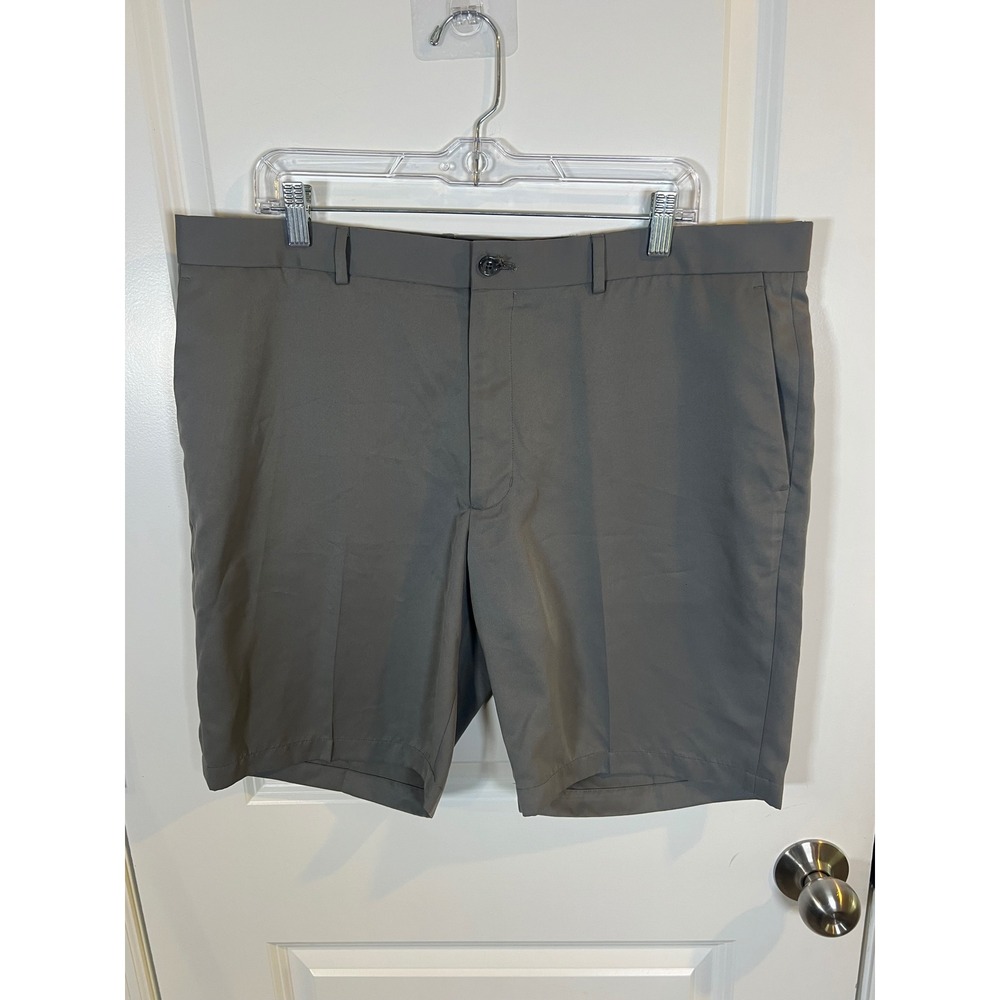 Perry Ellis‎ Mens Dress Shorts Solid Twill Gray 40